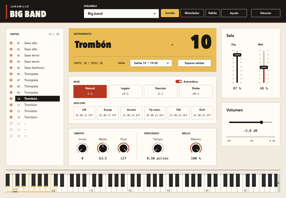 Jaramillo Big Band: trece vientos en una instancia, selección de técnicas y controles de interpretación